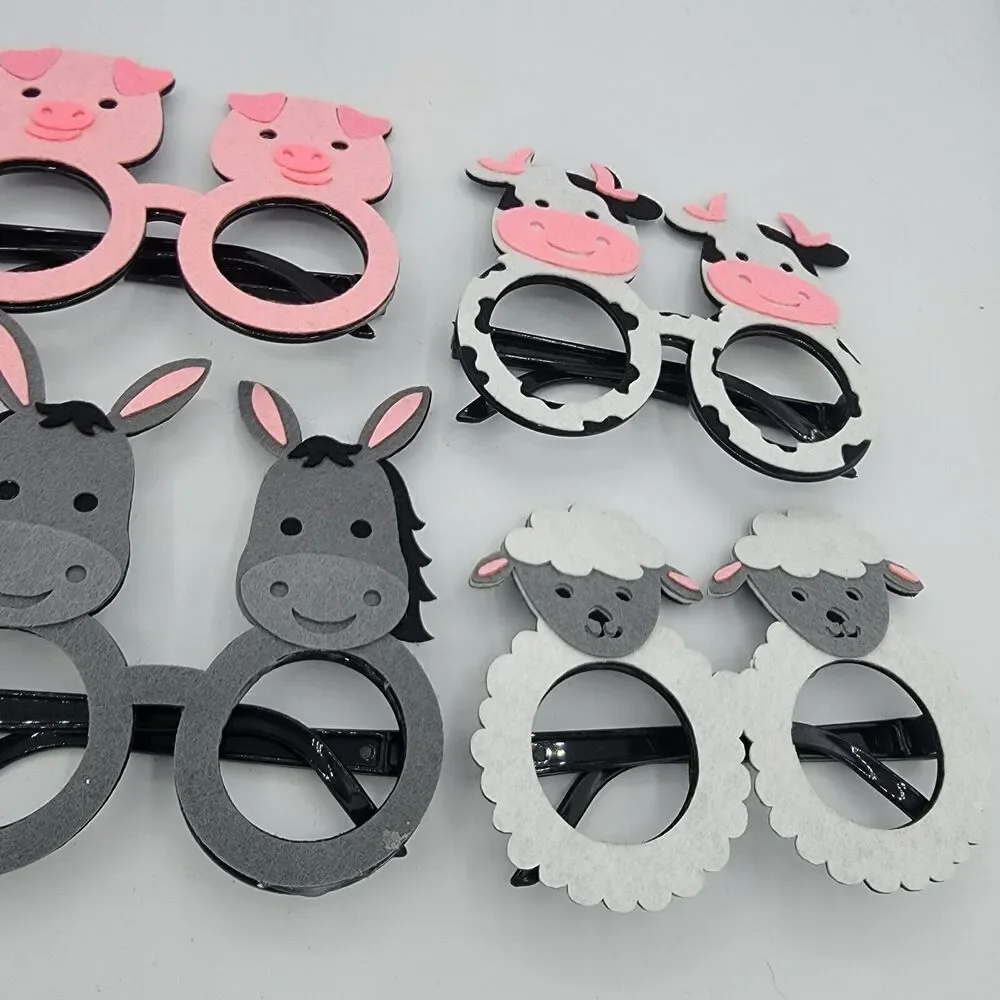 6 PCS Kids Party Eyeglasses Funny Eye Glasses Animal Party Glasses